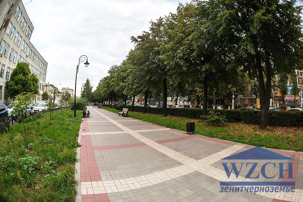 Кольцовский бульвар в Воронеже выложен брусчаткой